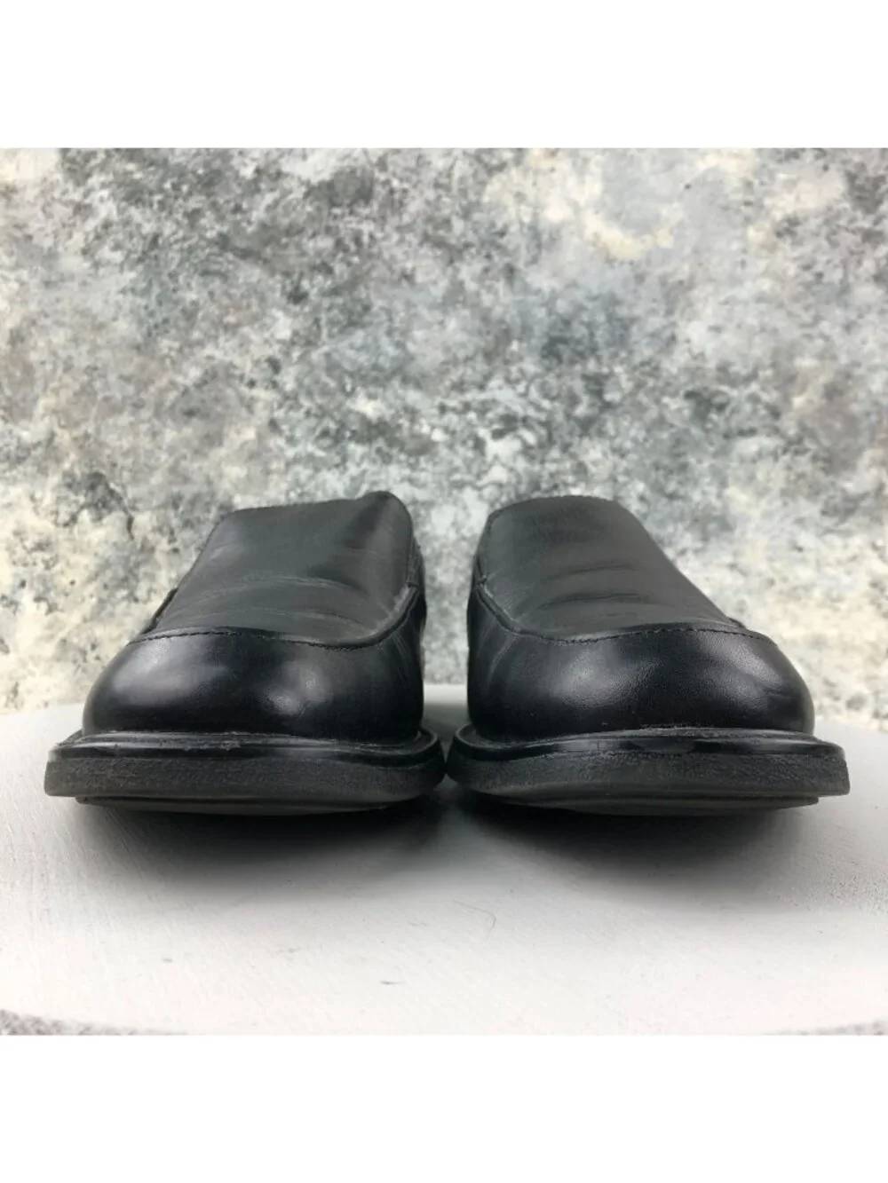 Florsheim Men's Size 11.5M Black Leather Closed Toe Elastic Gore Slip On Loafers